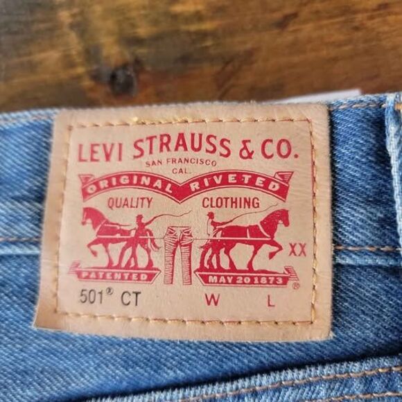 Levi 501 Button Fly size 26 Denim straight leg Blue Jeans - Picture 7 of 7